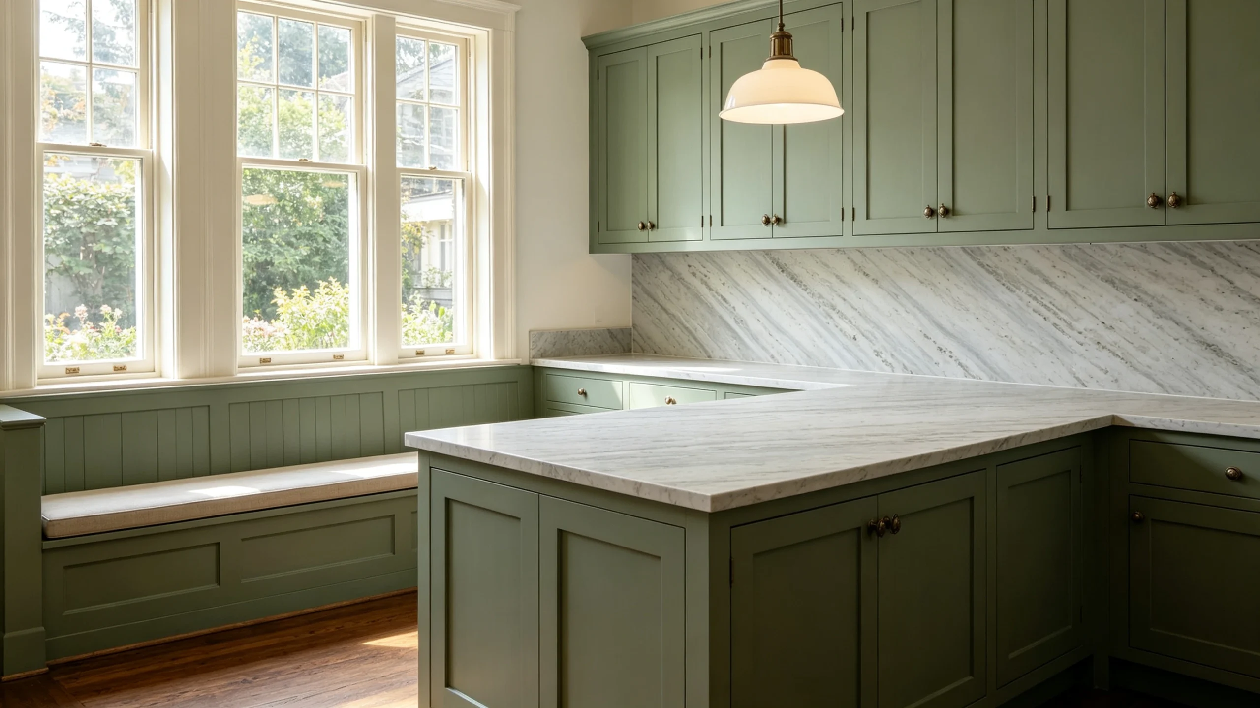 Classic Gray Zucchi Stones Marble Butler Pantry