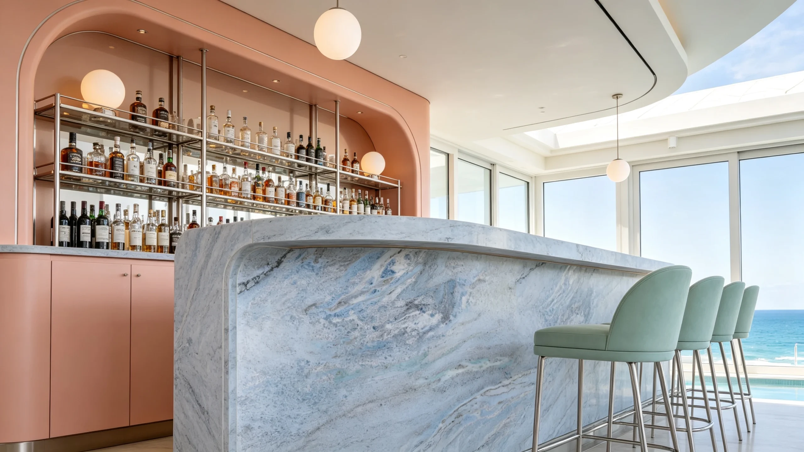Crystalita Blue Stone Basyx Marble Bar