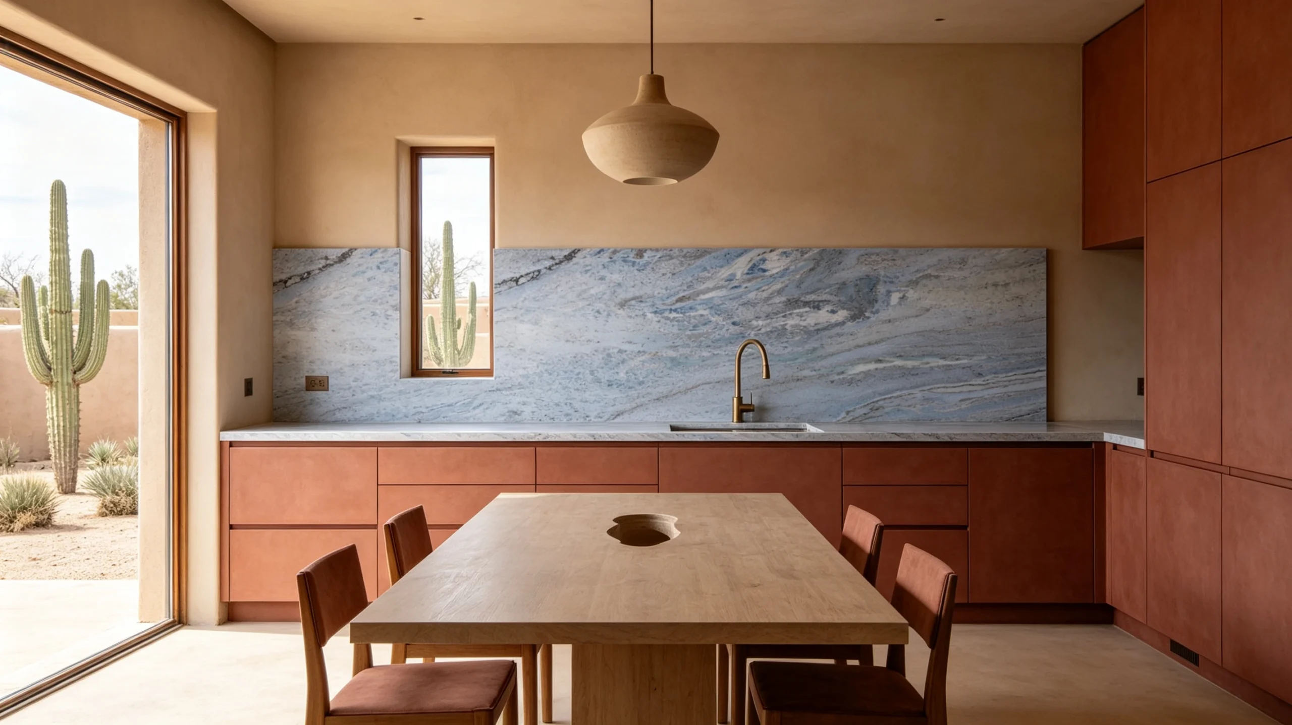Crystalita Blue Stone Basyx Marble Kitchen Backsplash