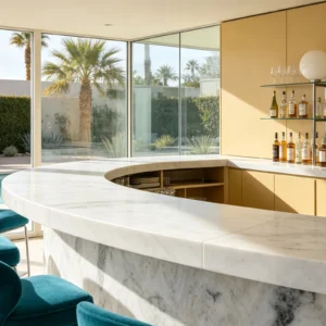 Crystalita White Stone Basyx Marble Bar