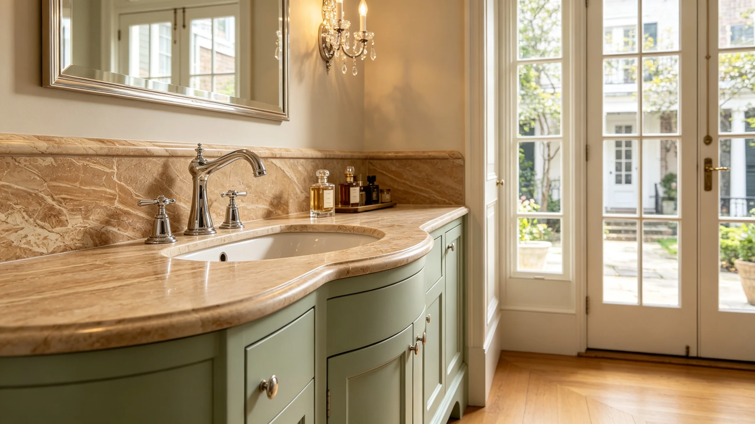 Dolce Vita Leather Stone Basyx Marble Bathroom Backsplash