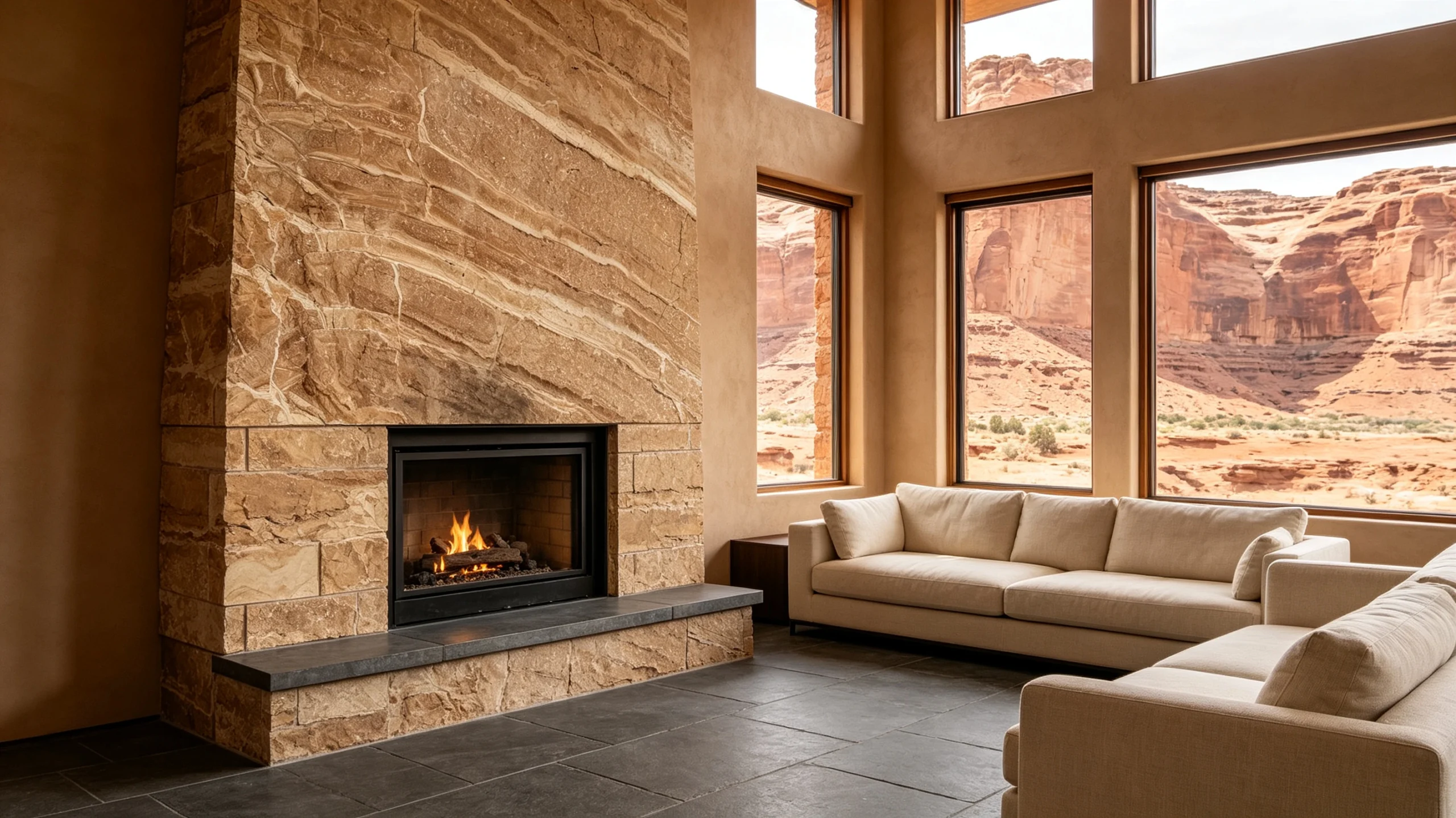 Everest Zucchi Stones Marble Fireplace Surround