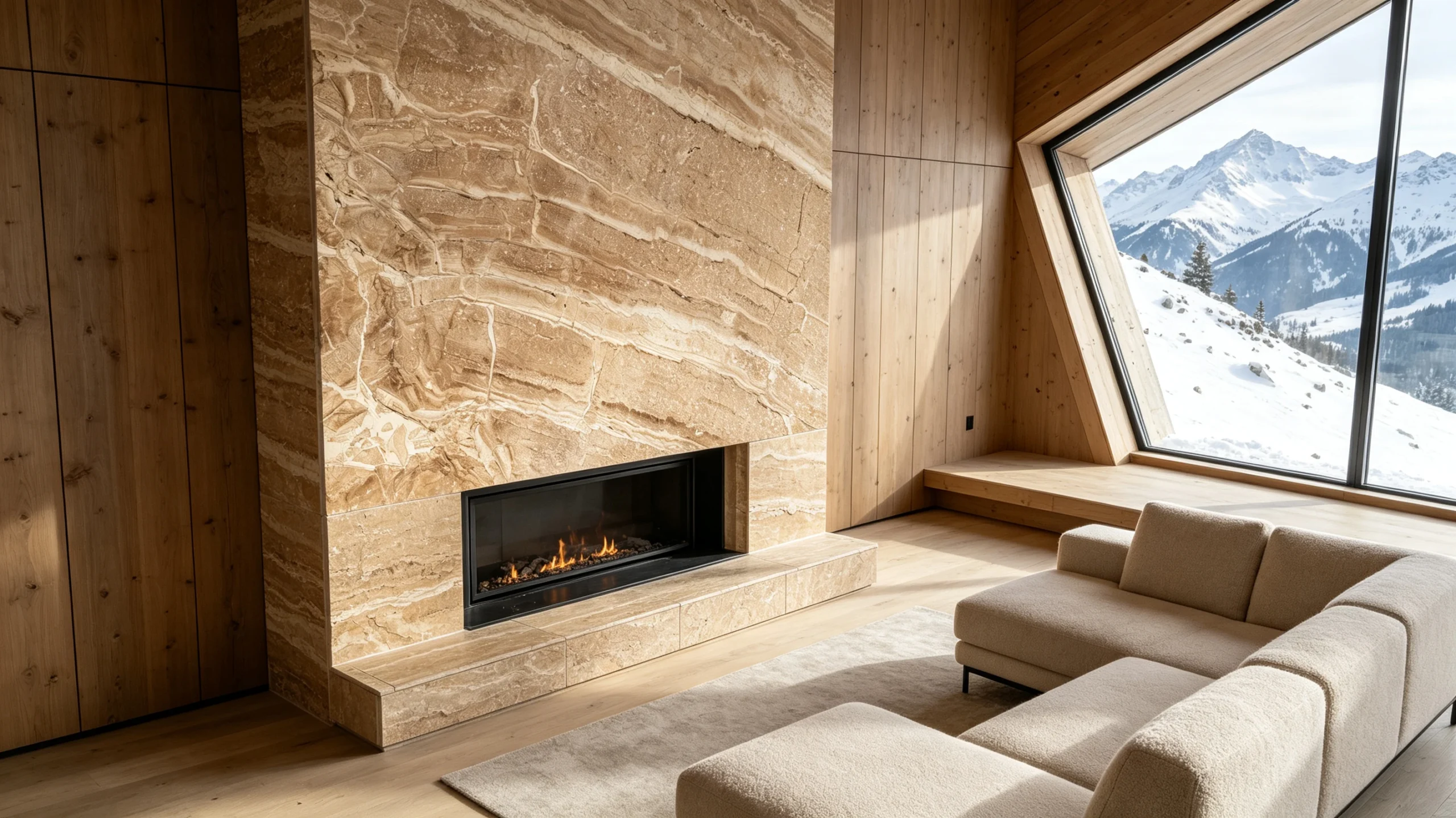 Florence Zucchi Stones Marble Fireplace Surround