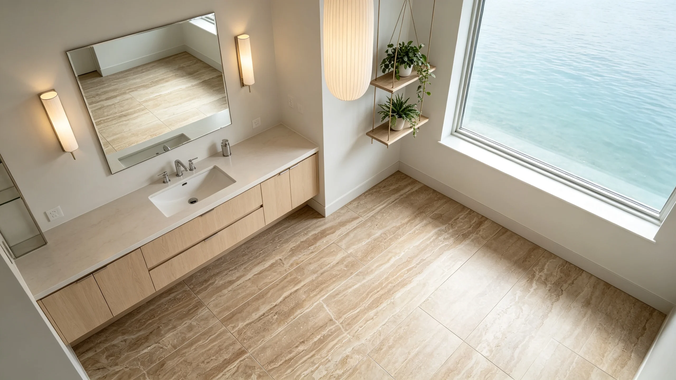 Glaciers Marble Bathroom Floor