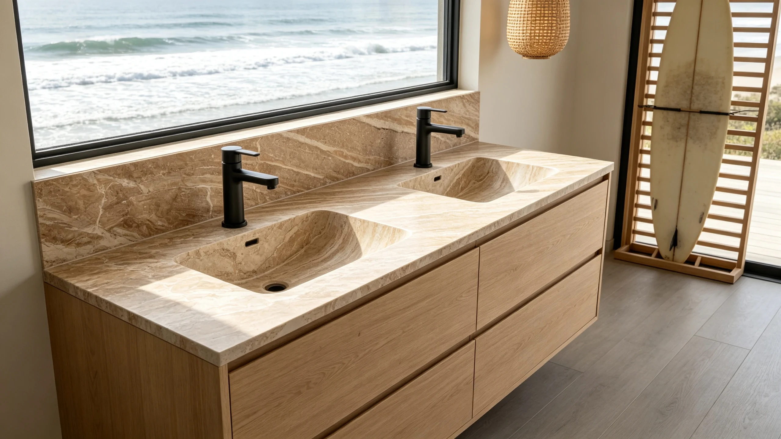 Glaciers Marble Bathroom Vanity