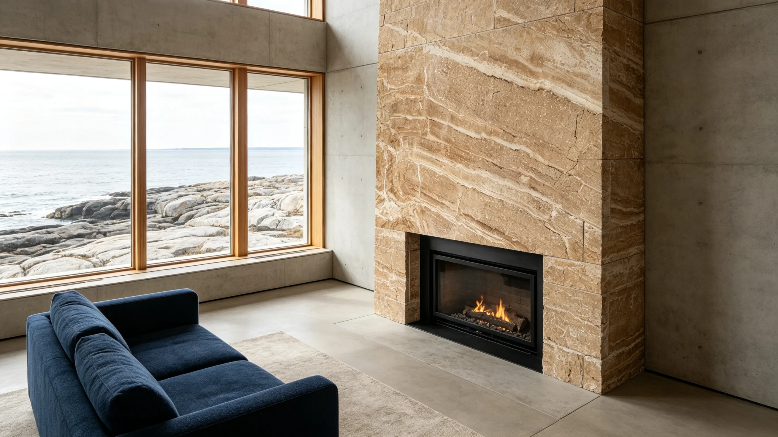 Glaciers Marble Fireplace Surround