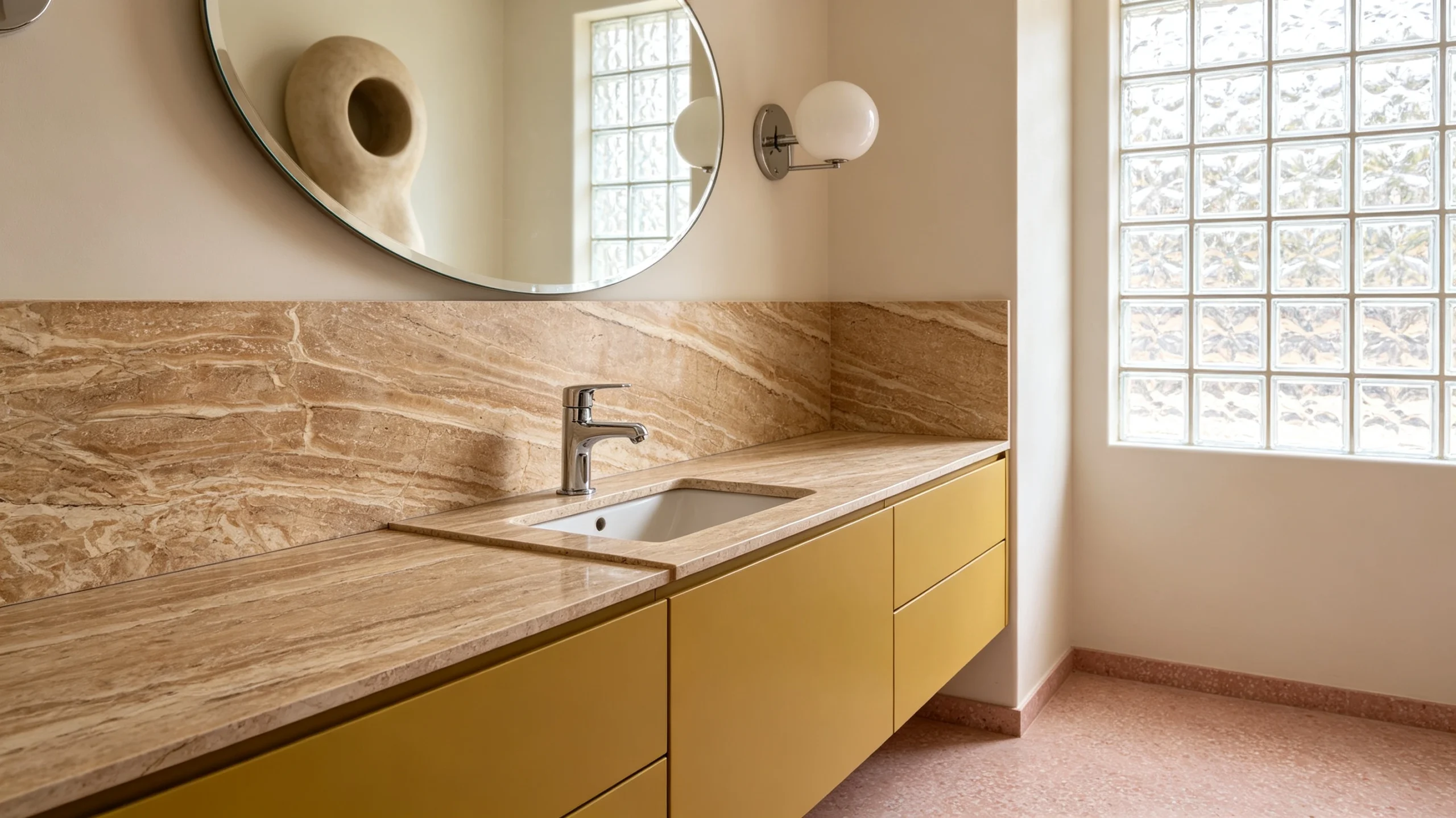 Gloria Venato Zucchi Stones Marble Bathroom Backsplash