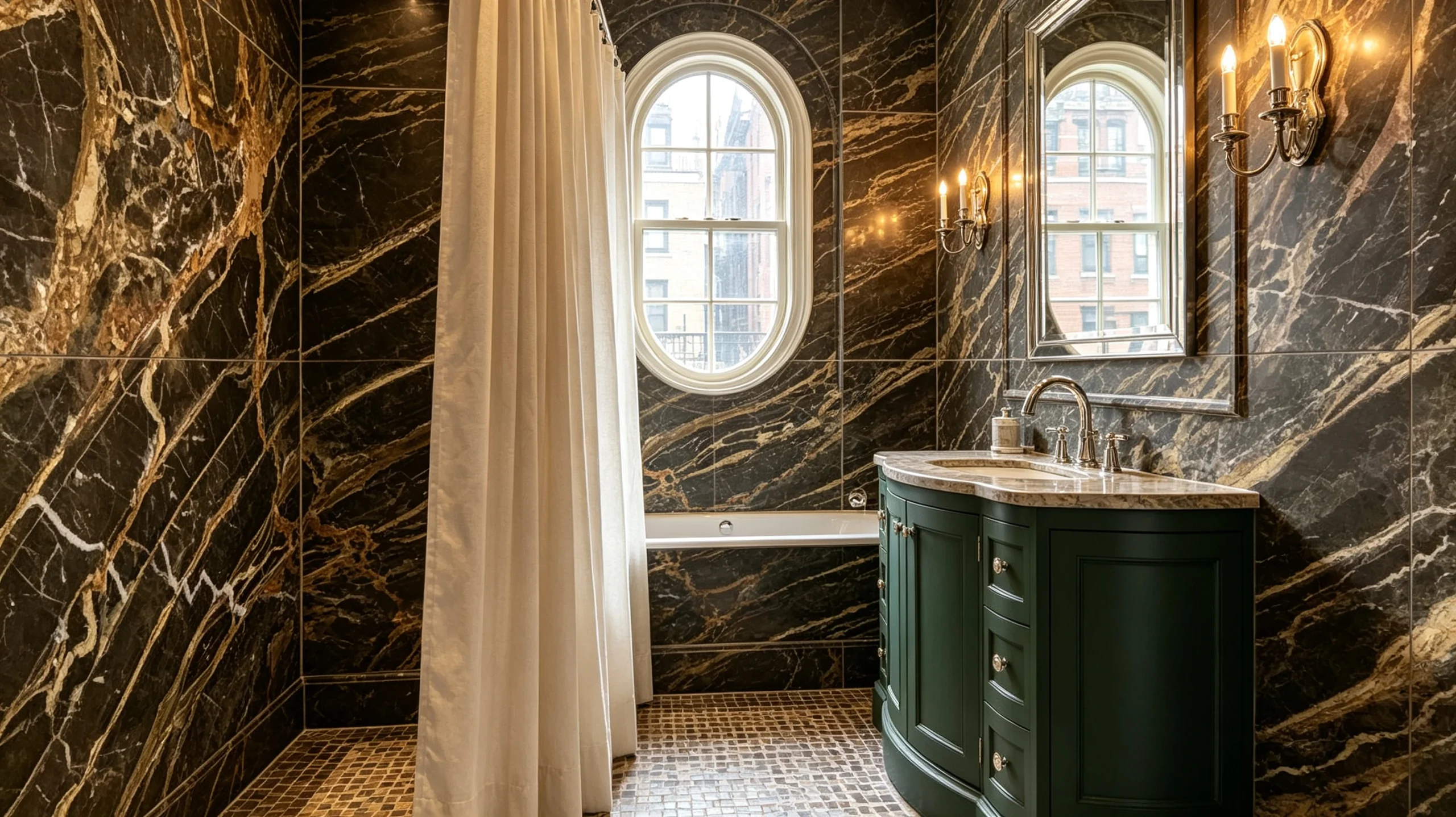 Icon Brown Rq Marble Bathroom Wall