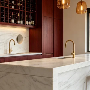 Iris White Zucchi Stones Marble Bar