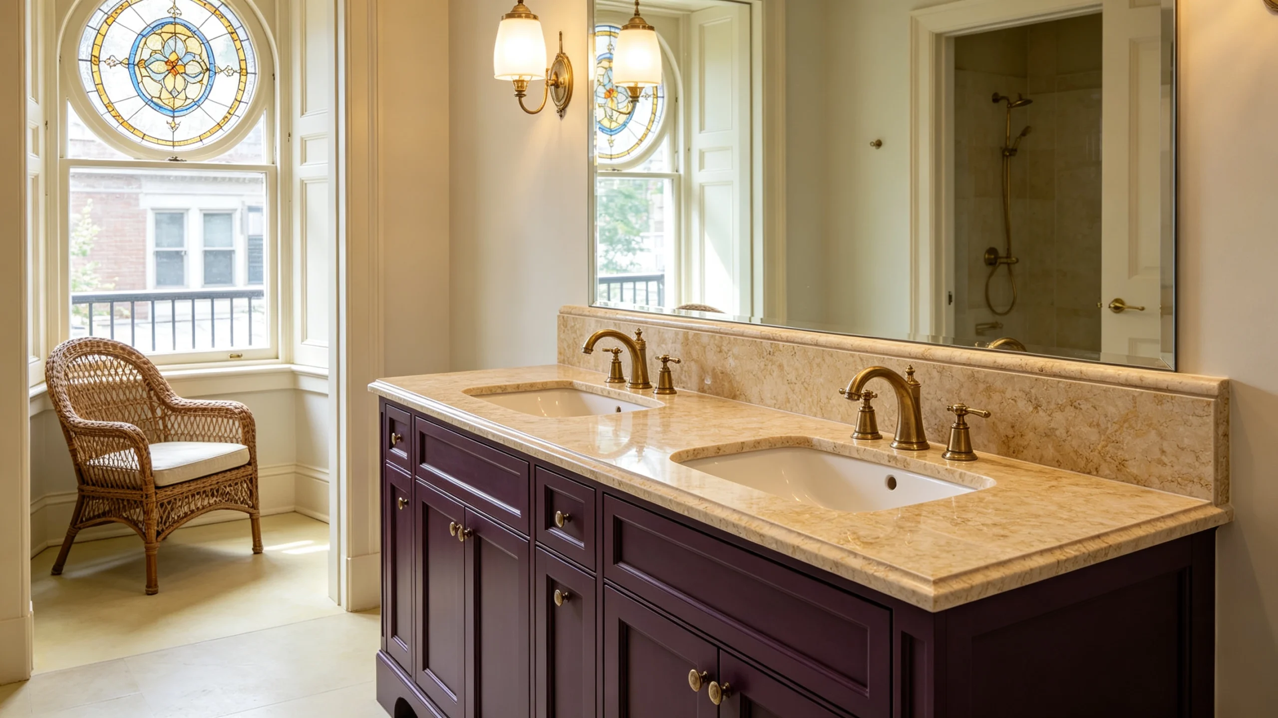 Jerusalem Gold Marble Bathroom Vanity