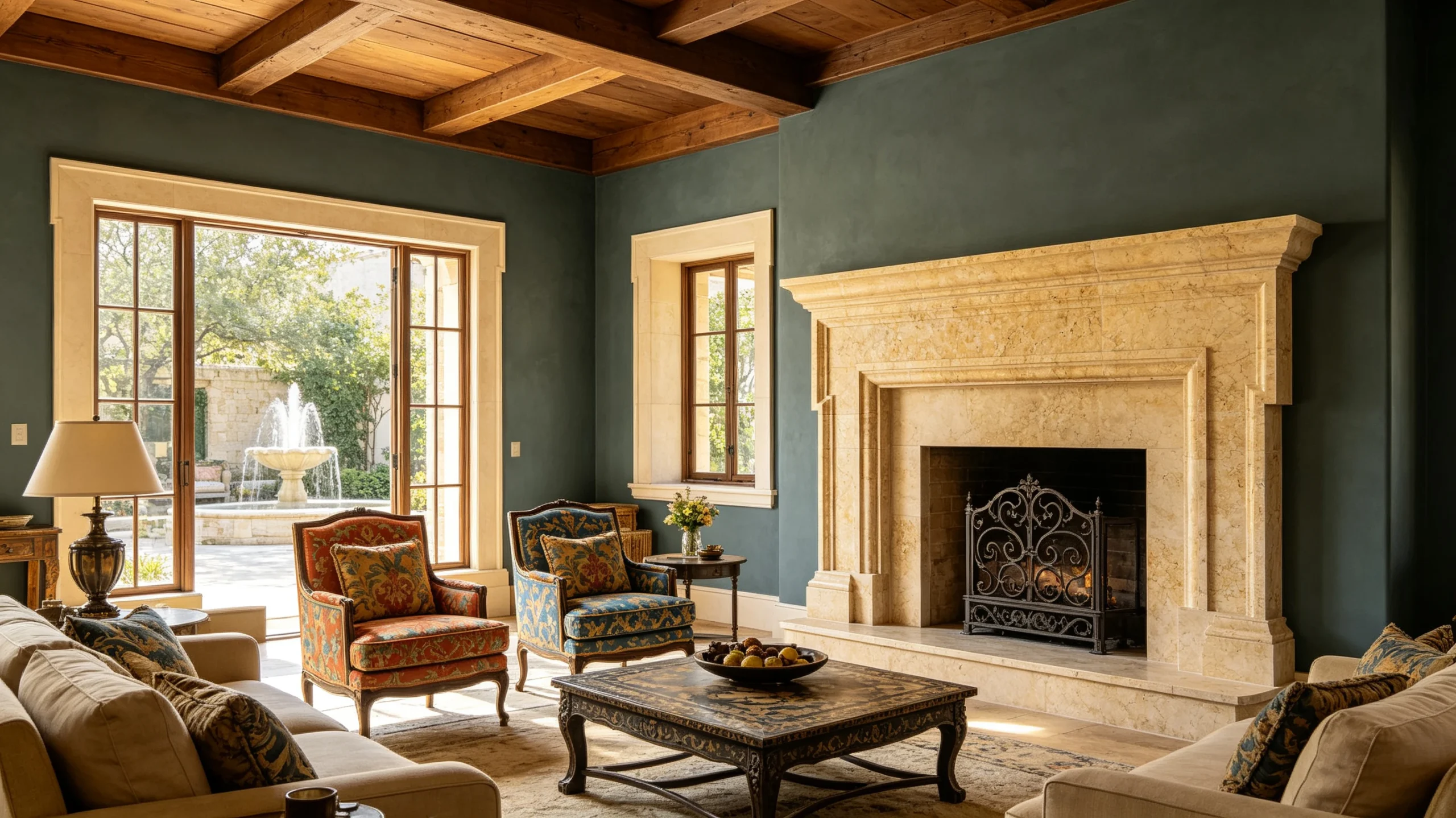 Jerusalem Gold Marble Fireplace Surround