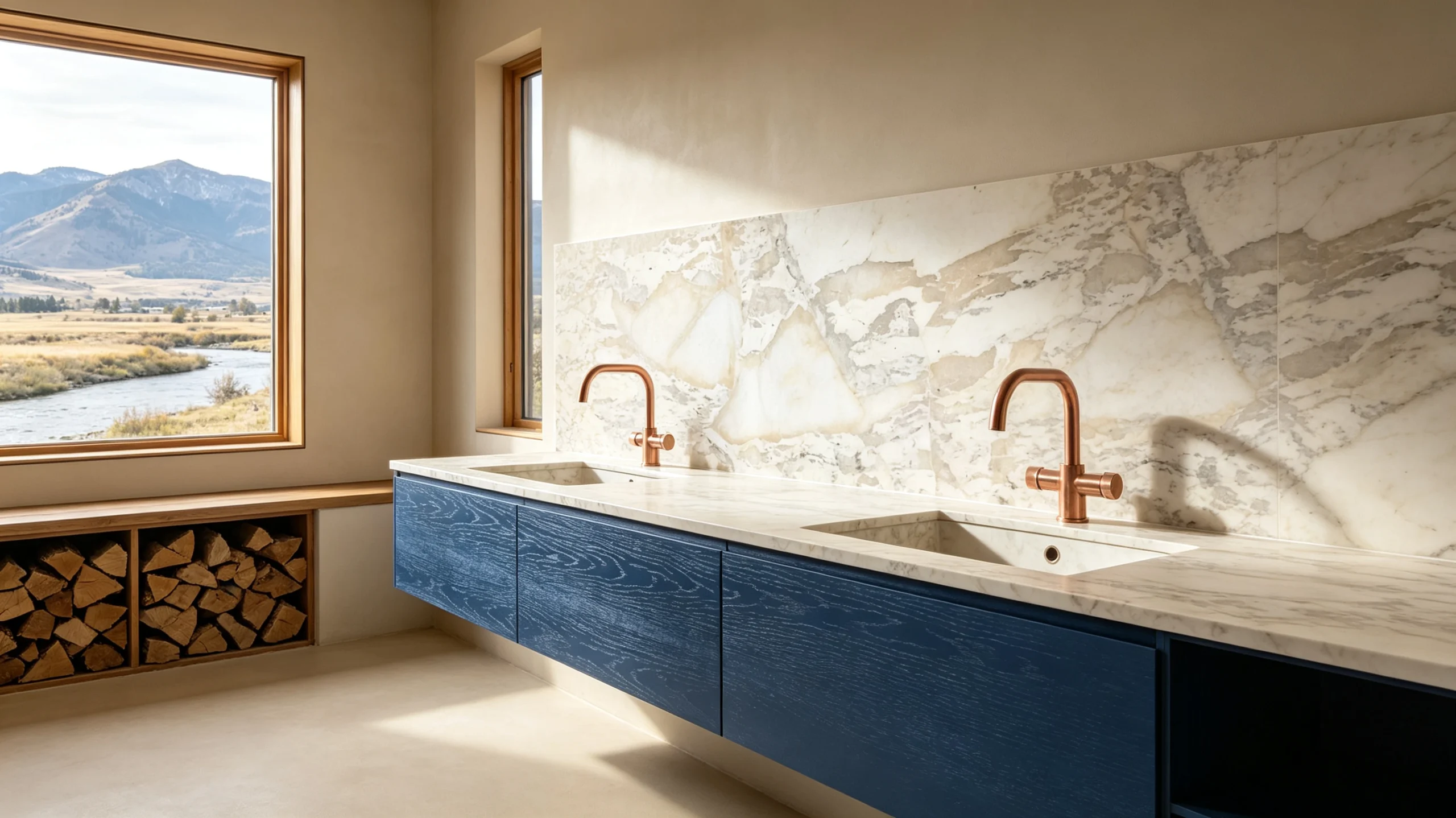 Leopard Rq Marble Bathroom Backsplash