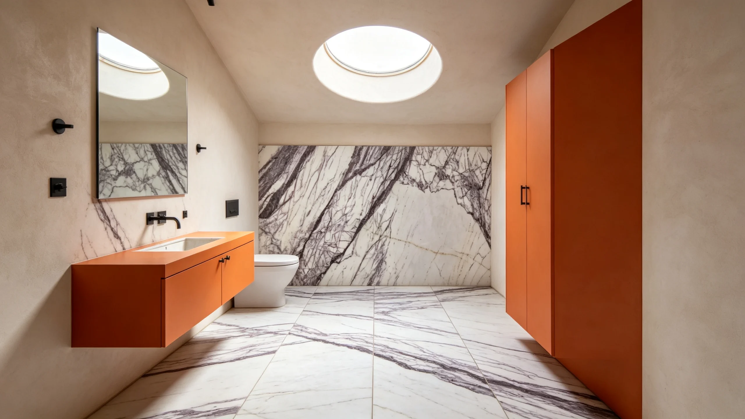 Lilac Rq Marble Bathroom Floor