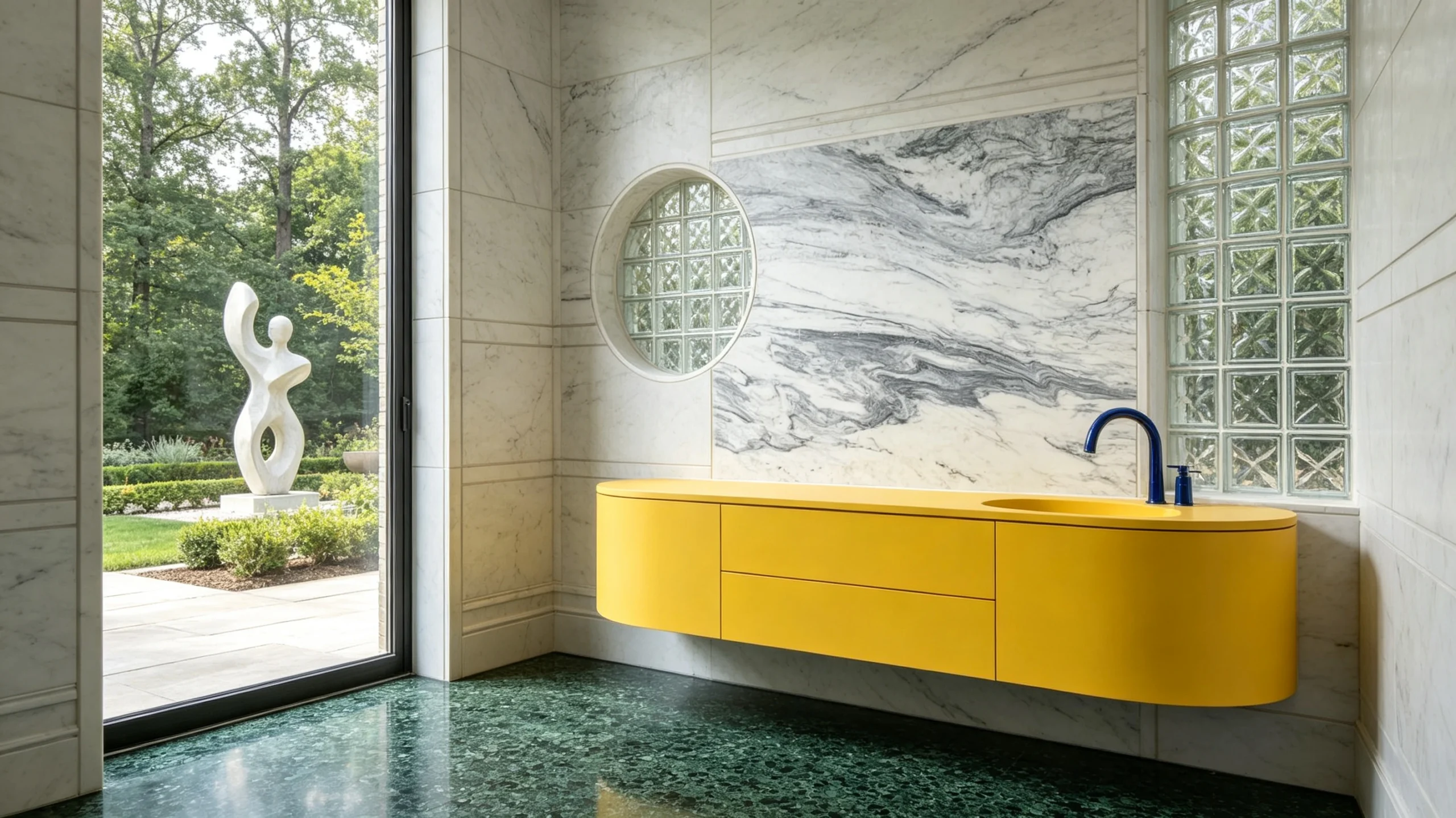 Mont Blanc Dolce Rq Marble Bathroom Floor