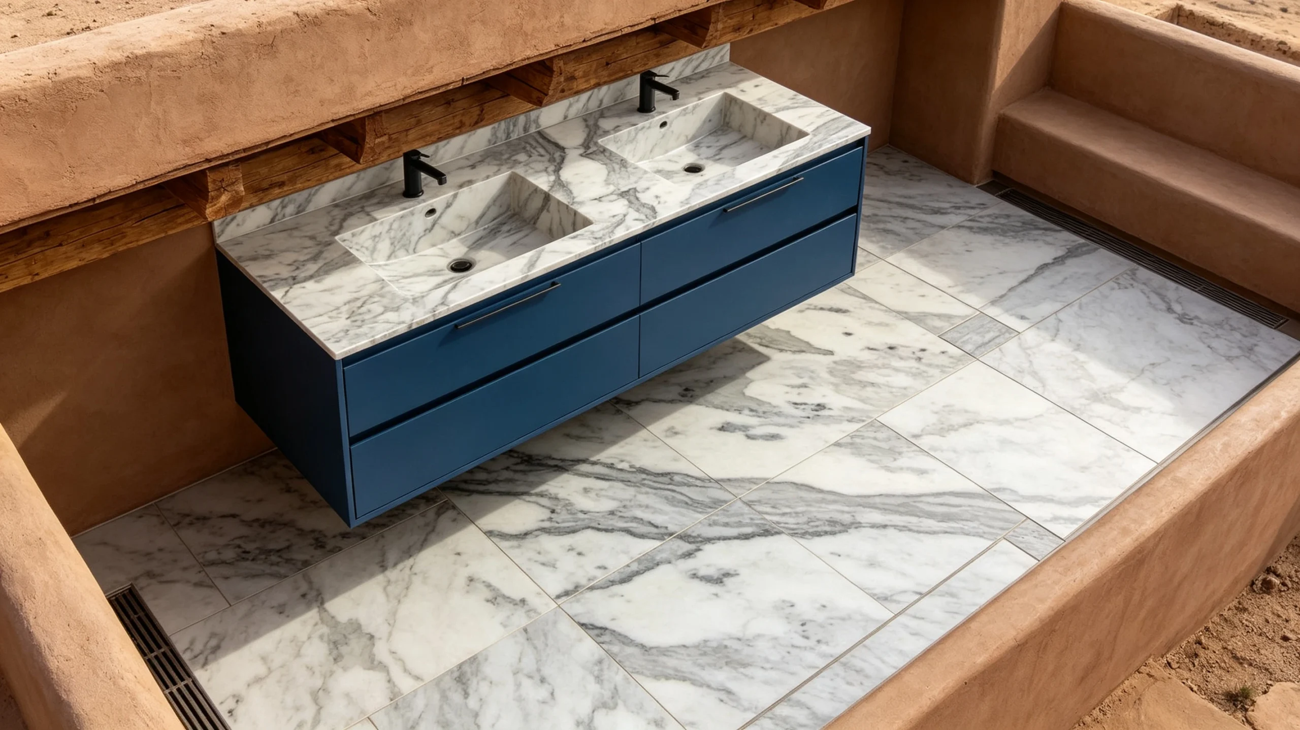 Mont Blanc Dolce Vita Rq Marble Bathroom Wall