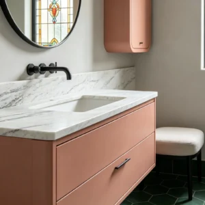 Mountain White Rq Marble Bathroom Backsplash