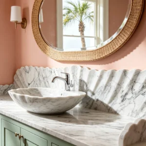 Periatus Marble Bathroom Backsplash