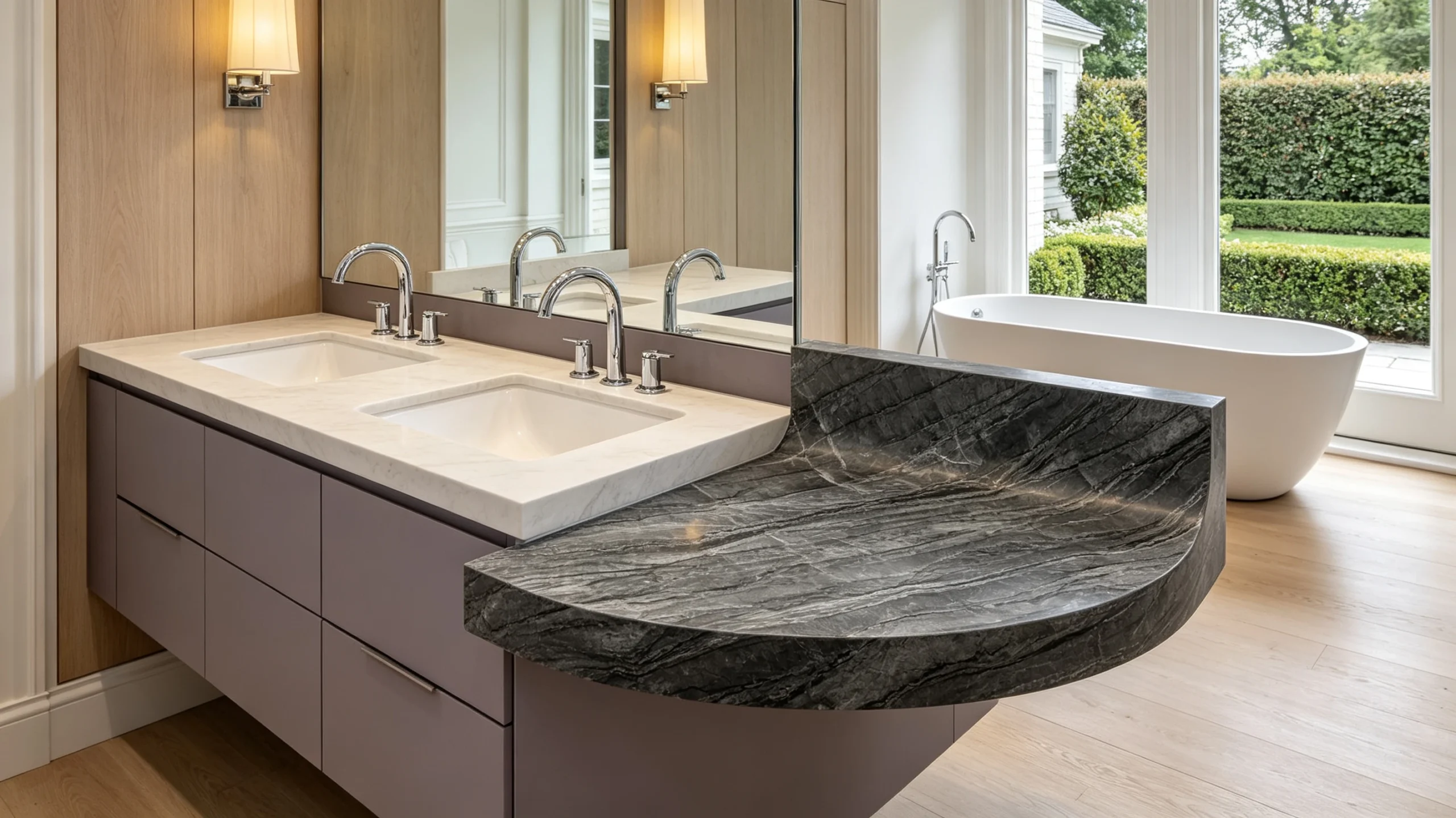 Platinus Marble Bathroom Vanity