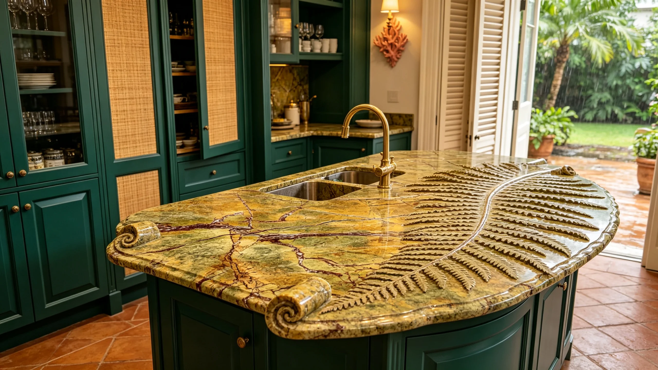 Rain Forest Marble Butler Pantry