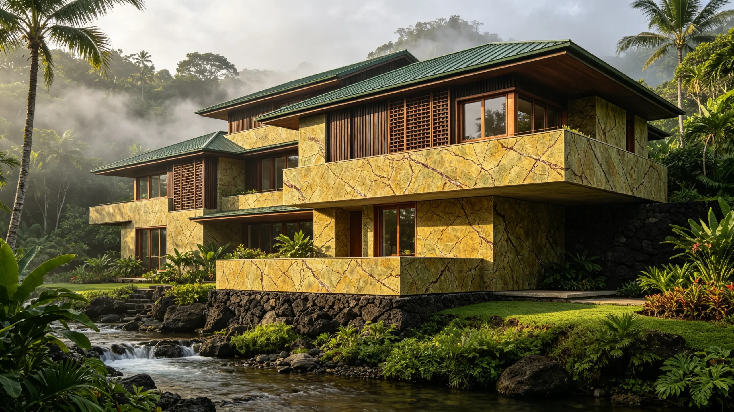 Rain Forest Marble Exterior Elevation
