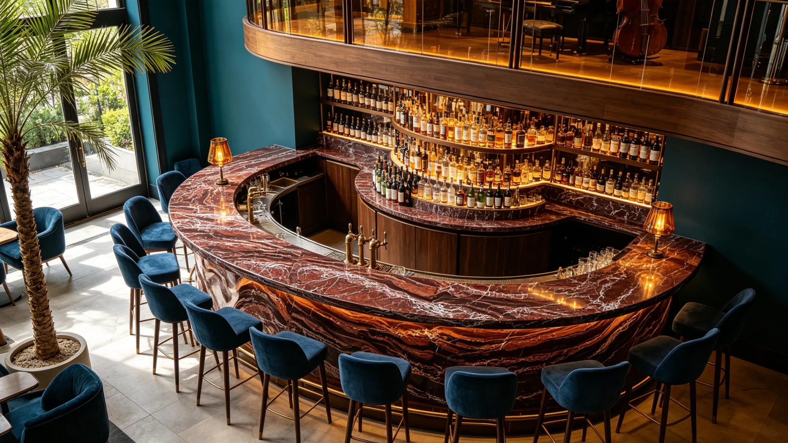 Rosso Levanto Stone Basyx Marble Bar