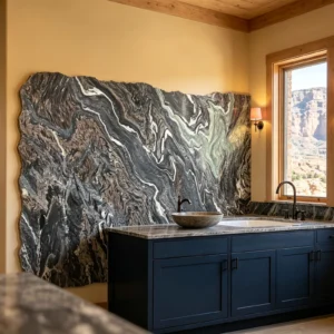 Rosso Luana Rq Marble Bathroom Backsplash