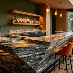 Sequoia Brown Zucchi Stones Marble Bar