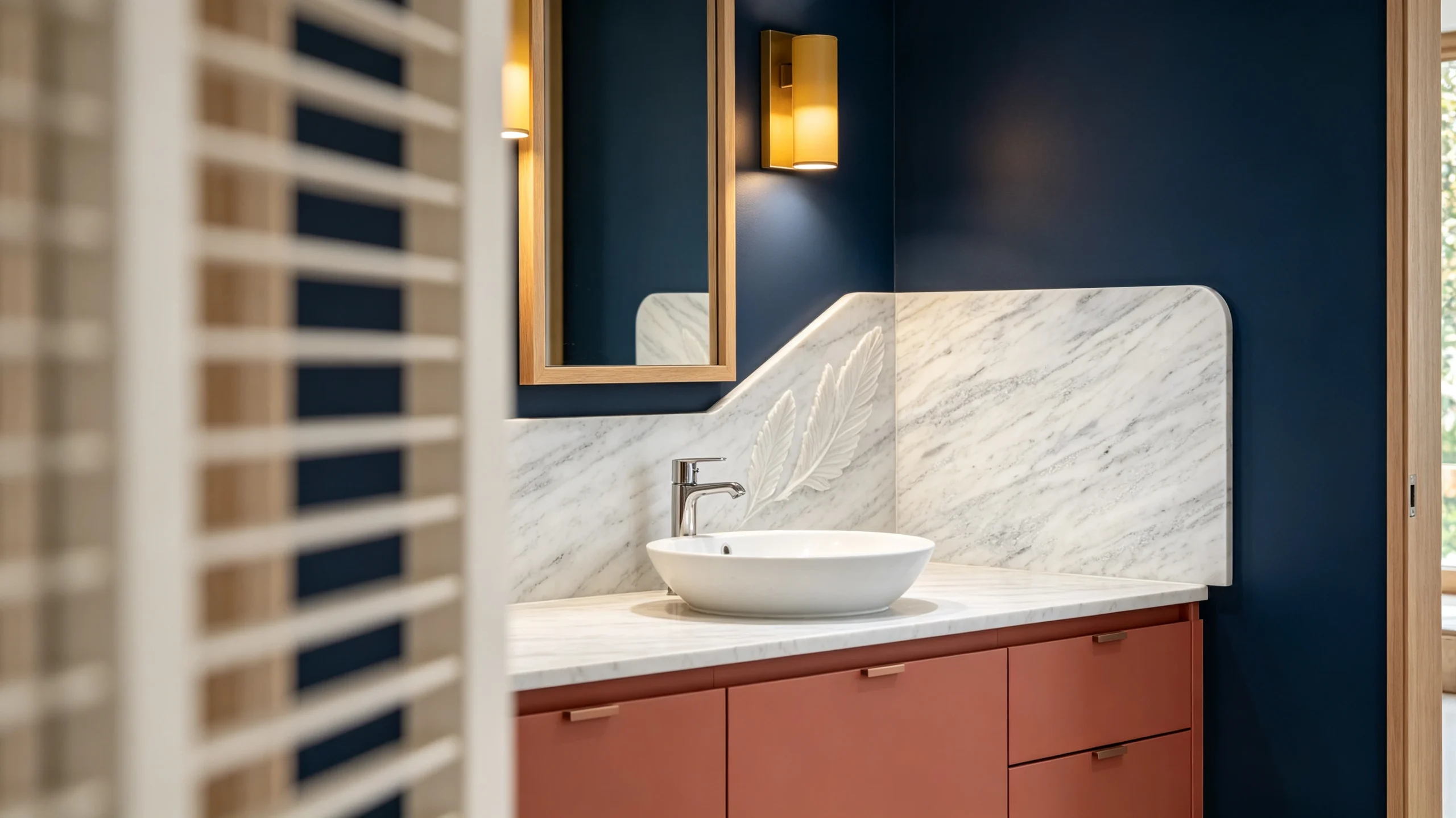 Shadow Storm Zucchi Stones Marble Bathroom Backsplash