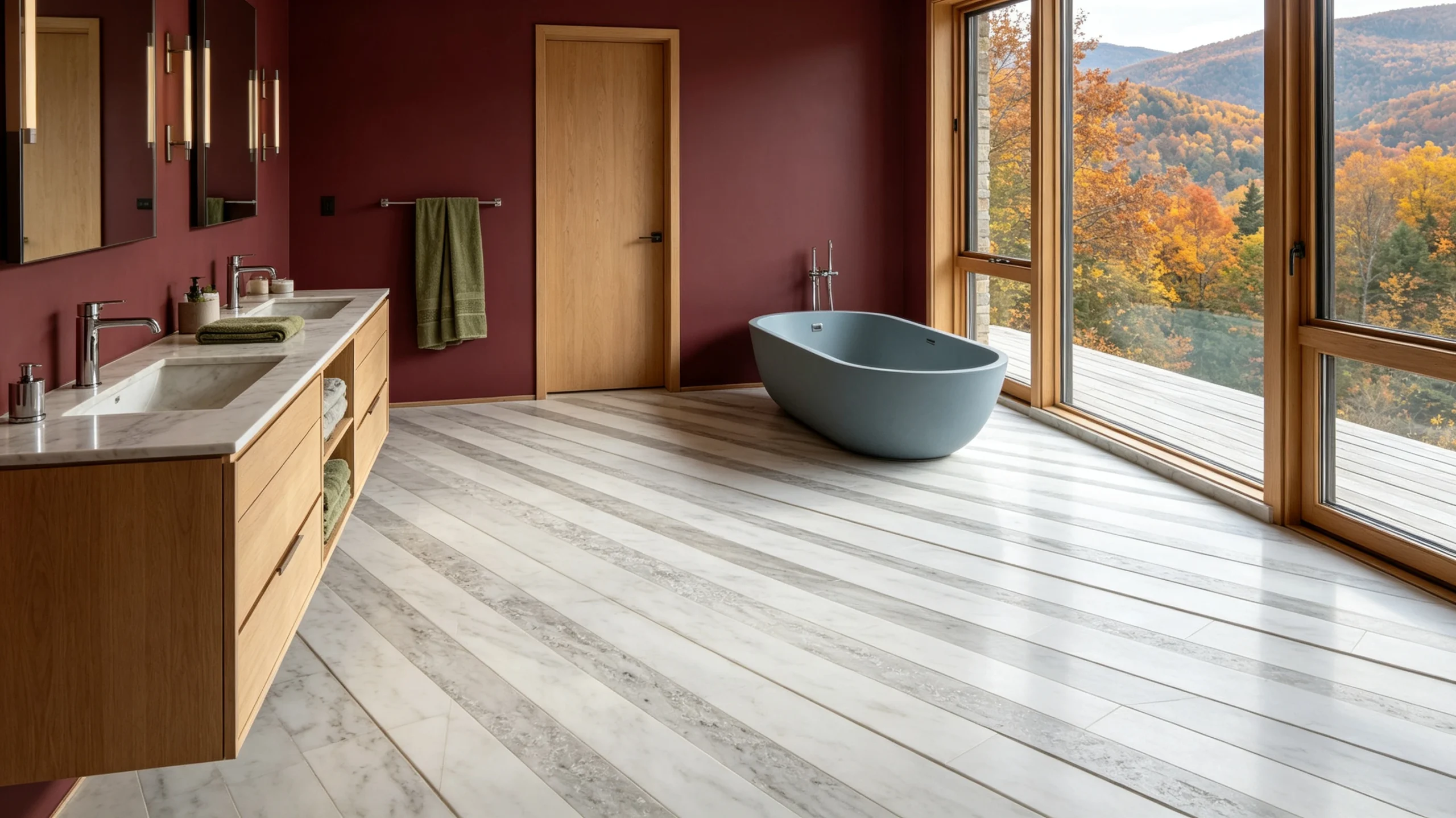 Shadow Storm Zucchi Stones Marble Bathroom Floor