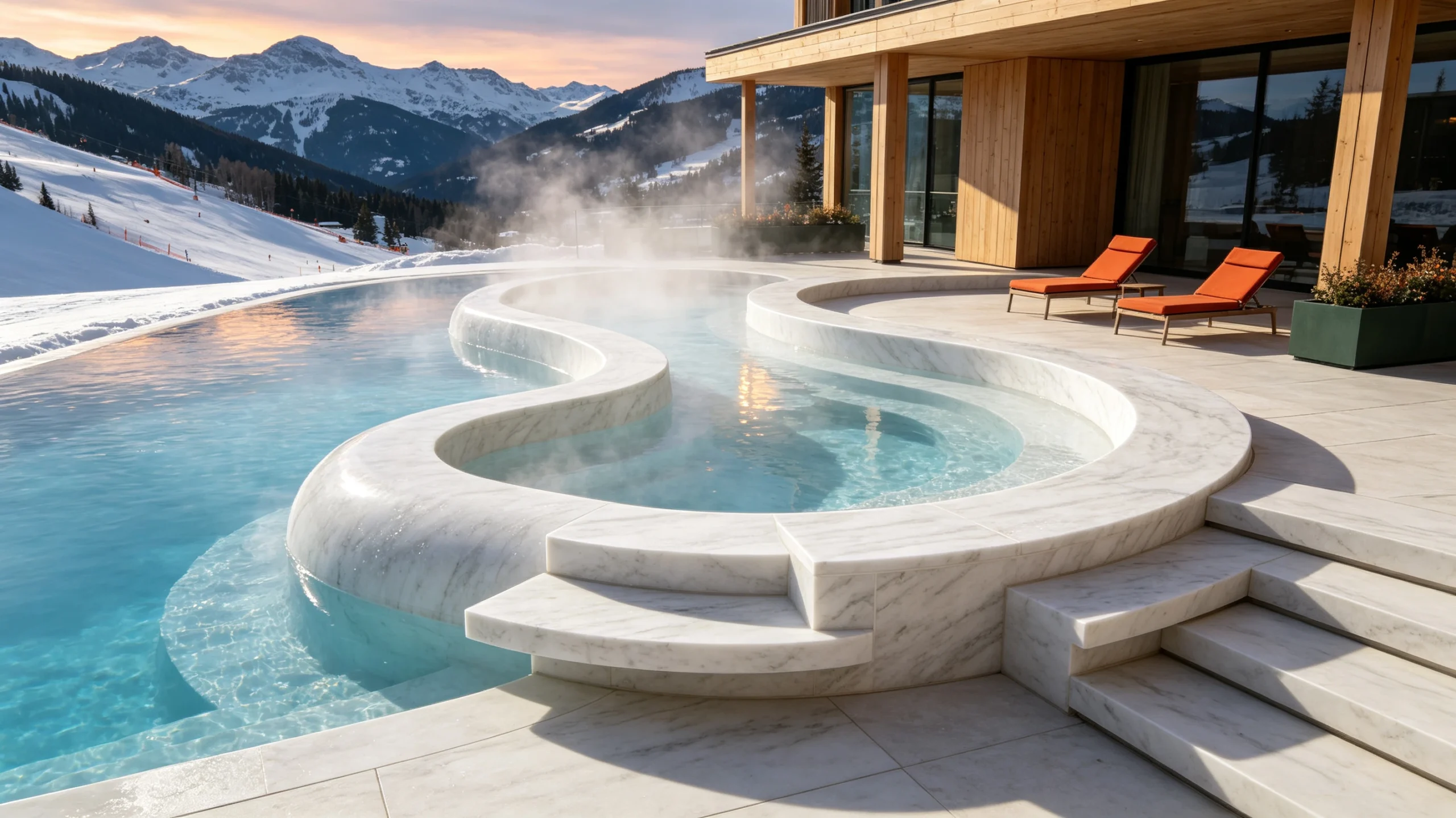 Shadow Storm Zucchi Stones Marble Hot-tub Surround