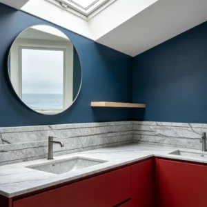 Silver Rq Marble Bathroom Backsplash