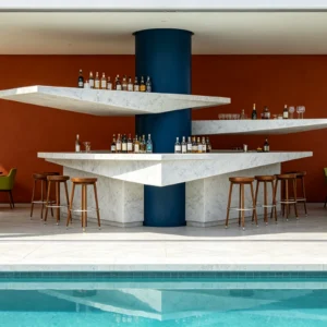 Sky White Stone Basyx Marble Bar