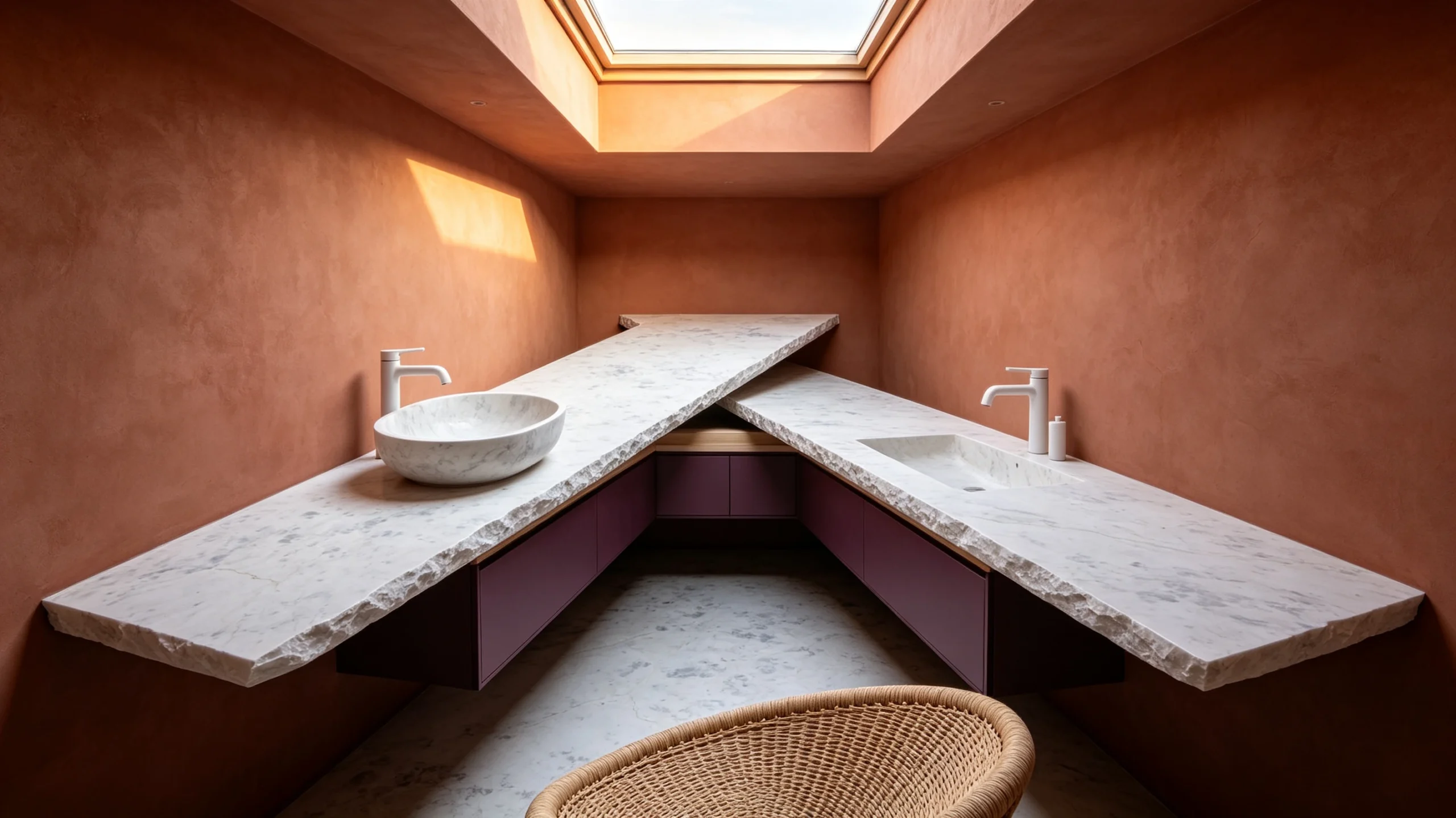Sky White Stone Basyx Marble Bathroom Vanity