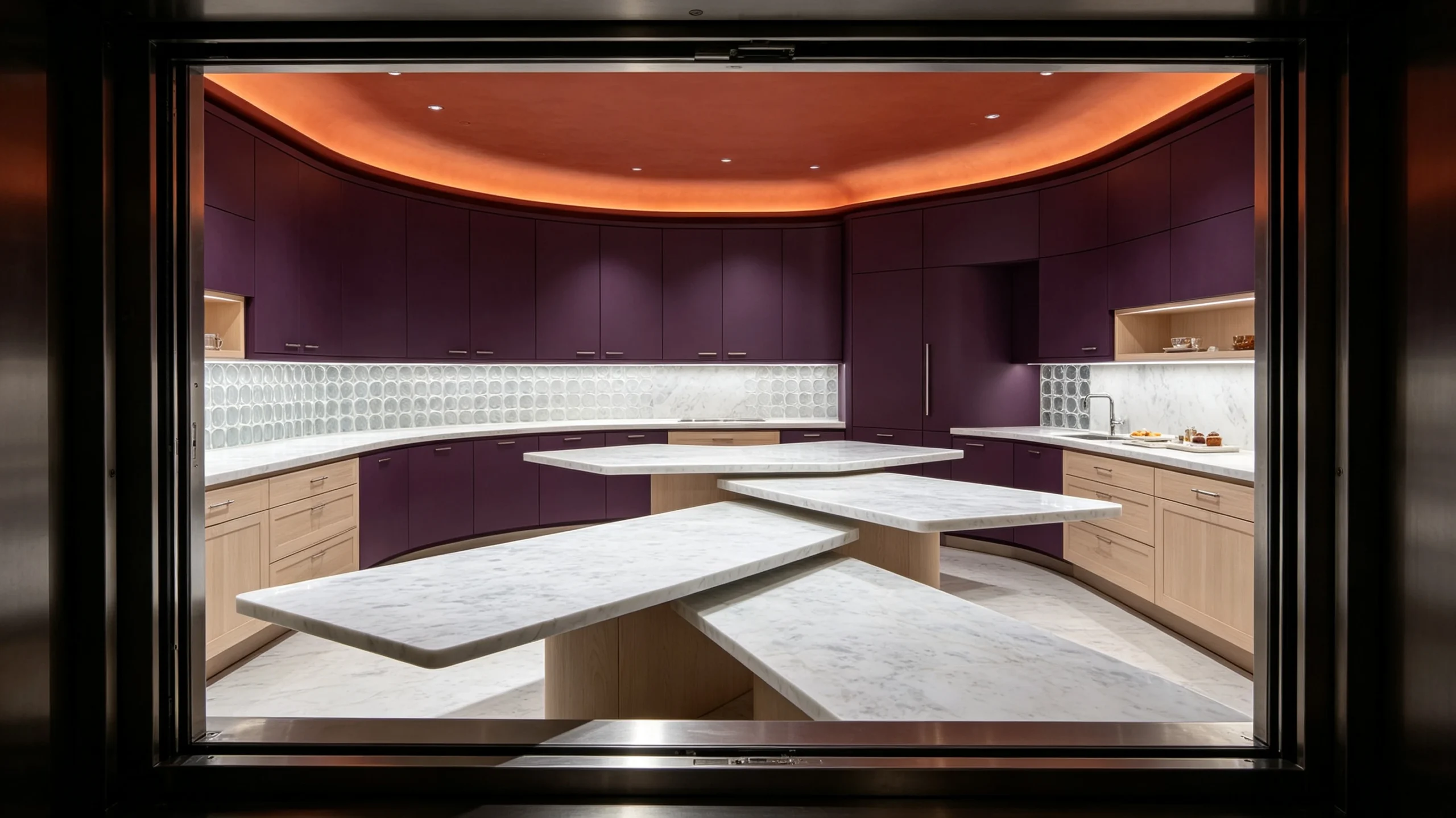 Sky White Stone Basyx Marble Butler Pantry