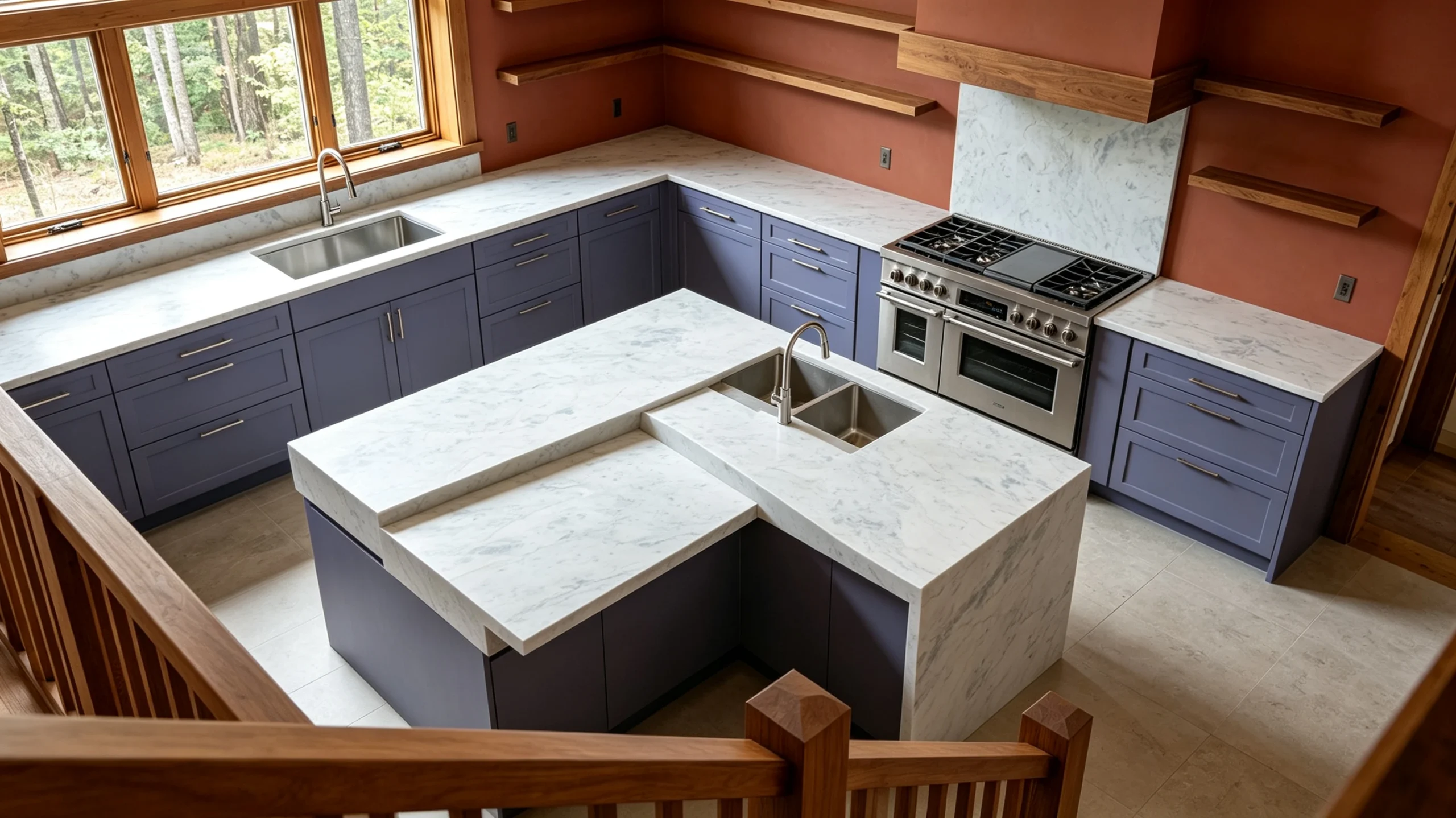 Sky White Stone Basyx Marble Kitchen Countertop