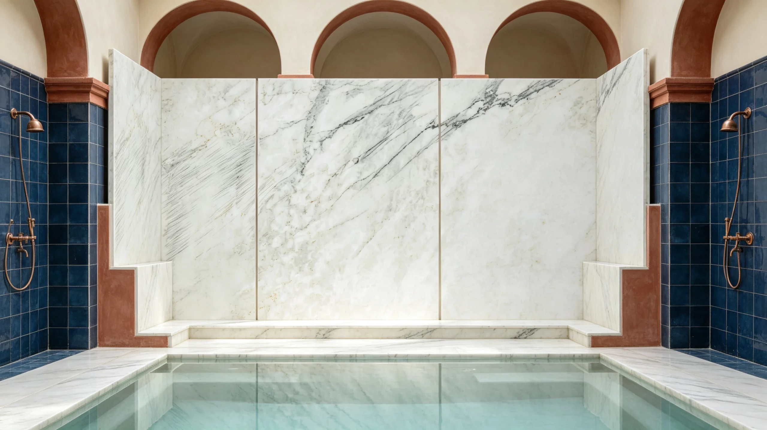 Statuario Antico Rq Marble Bathroom Wall