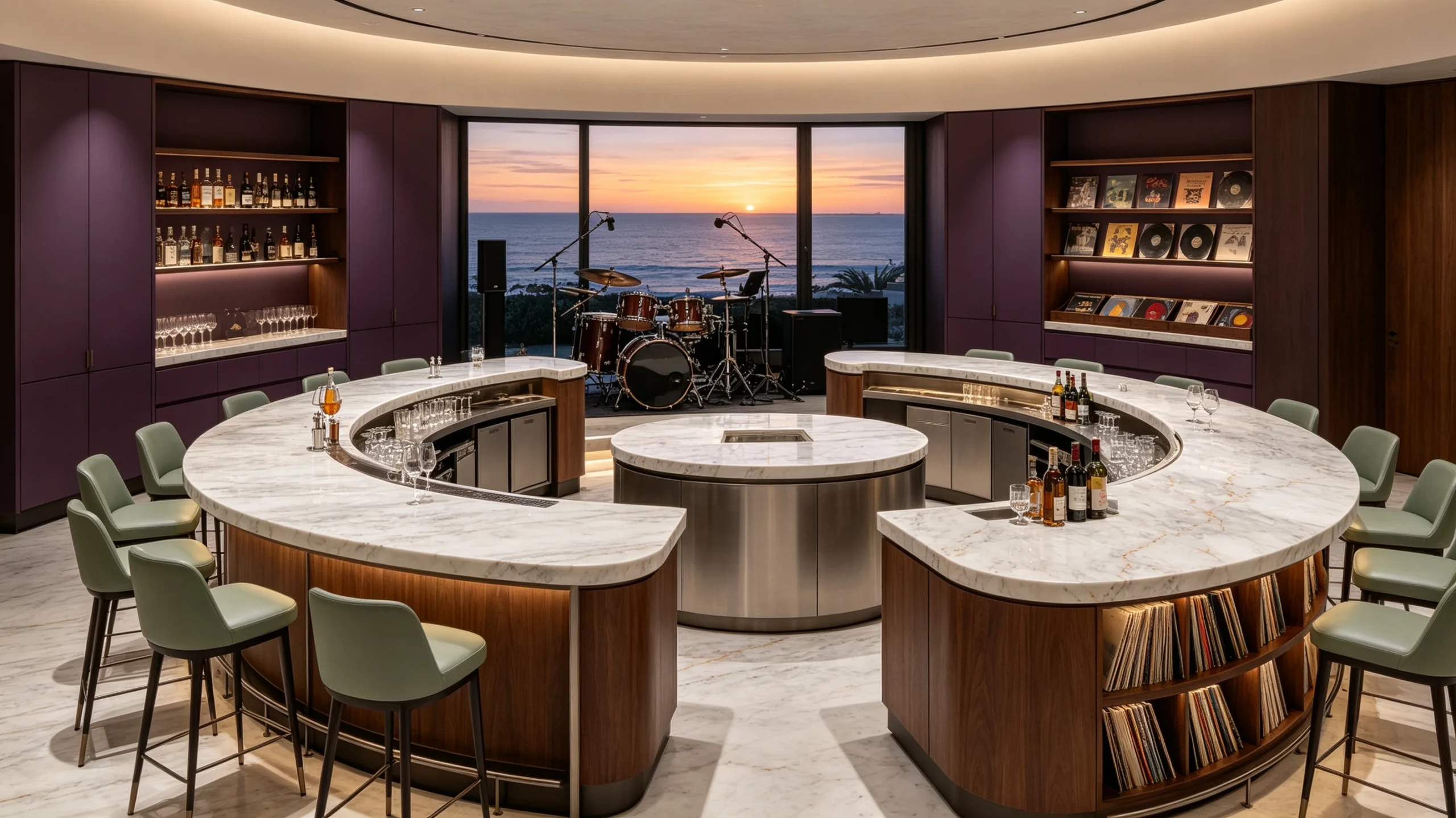 Statuario Crystal Zucchi Stones Marble Bar
