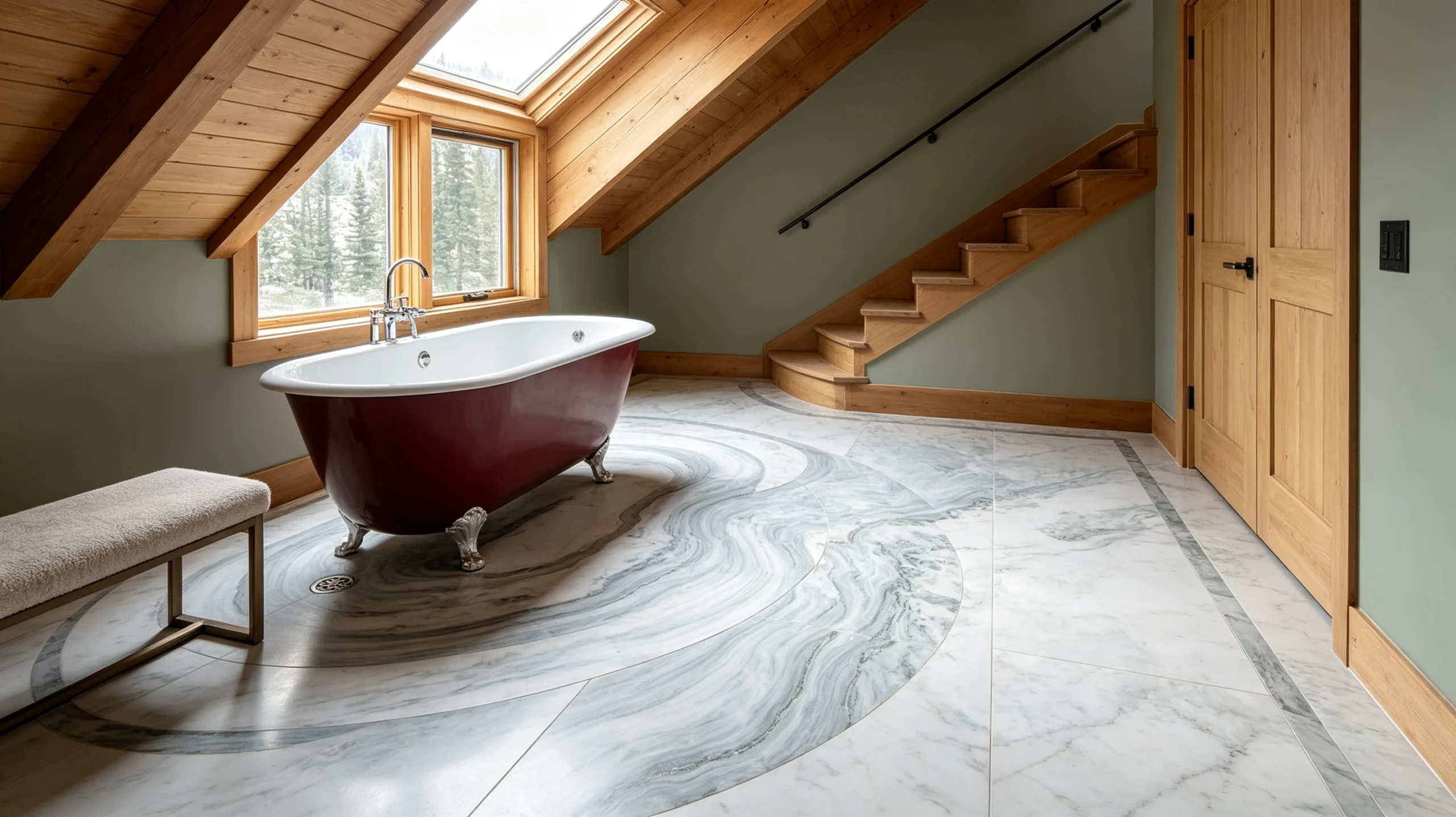 Statuario Djanballa Rq Marble Bathroom Floor