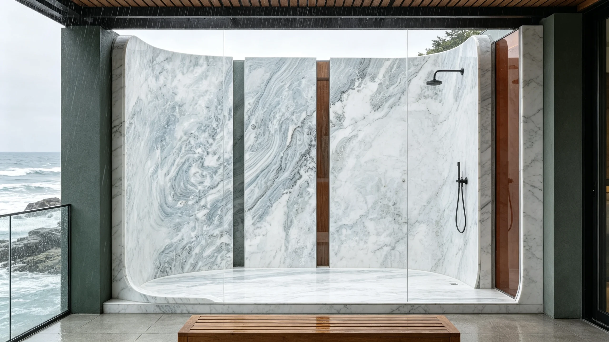Statuario Djanballa Rq Marble Bathroom Wall