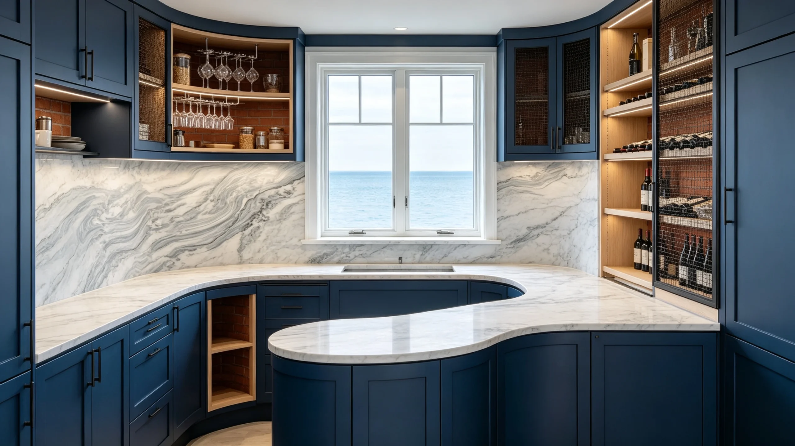 Statuario Djanballa Rq Marble Butler Pantry