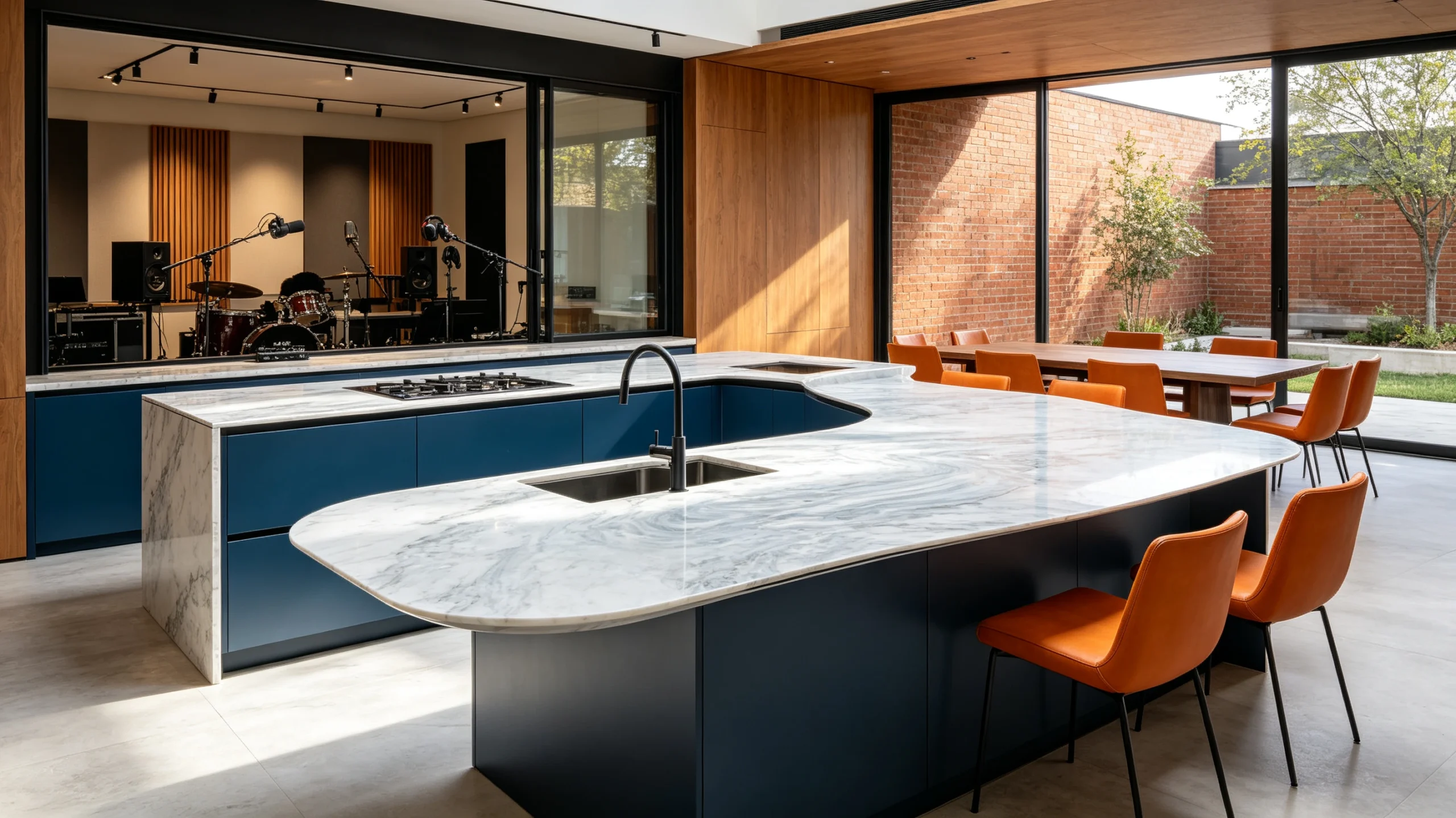 Statuario Djanballa Rq Marble Kitchen Island