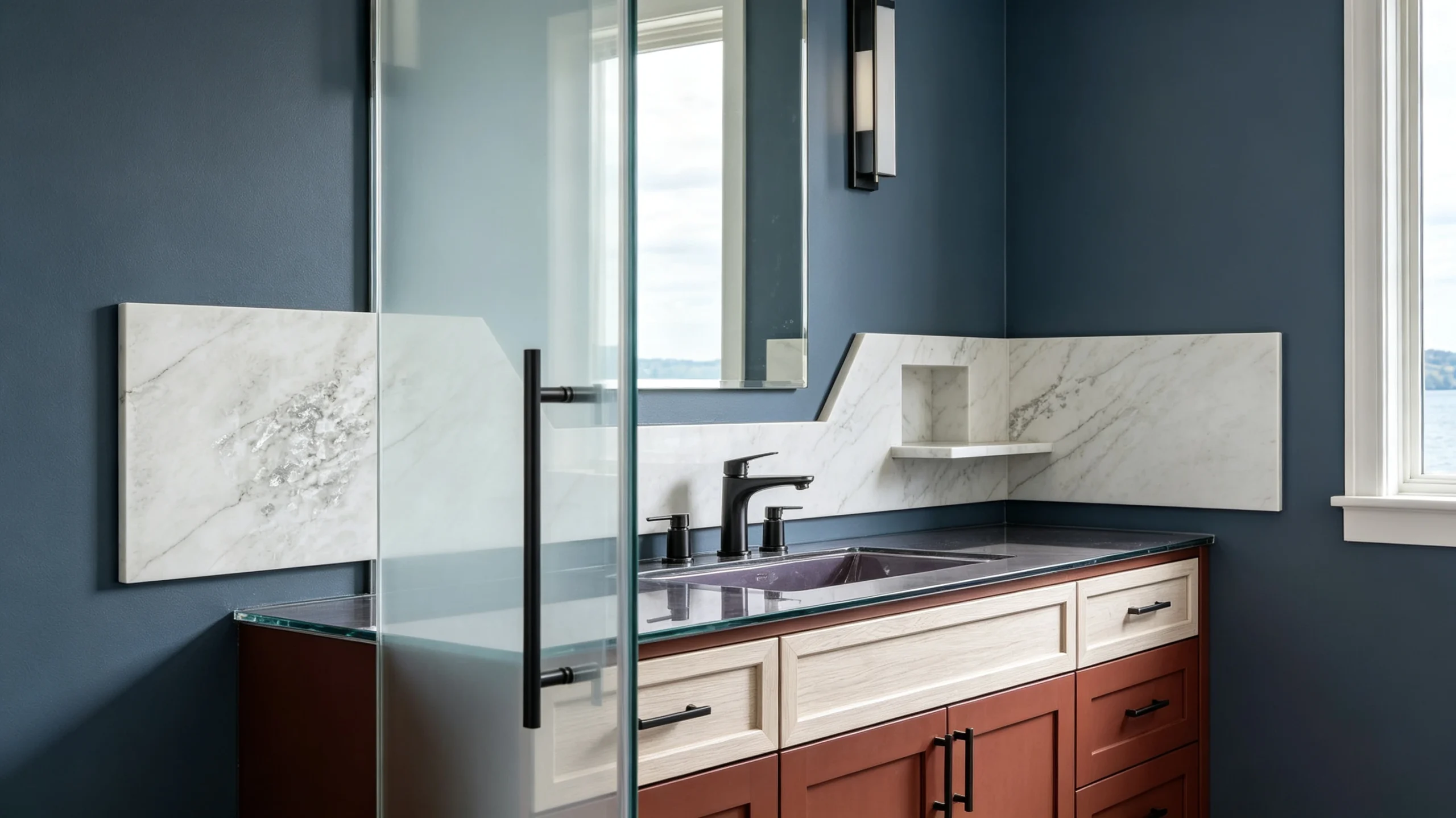 Statuario Super Extra Rq Marble Bathroom Backsplash