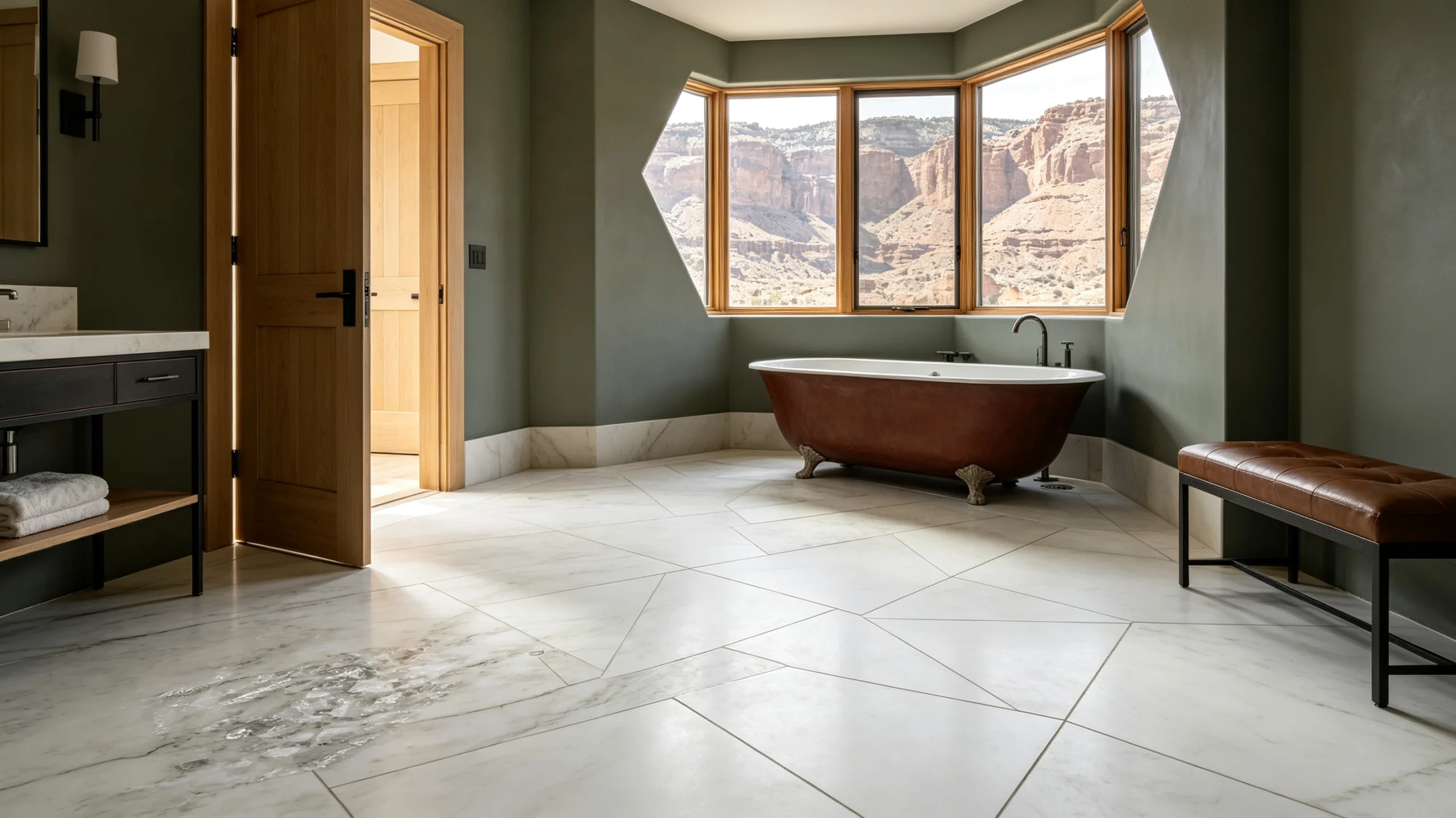 Statuario Super Extra Rq Marble Bathroom Floor
