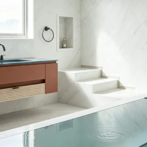 Statuario Marble Bathroom Backsplash