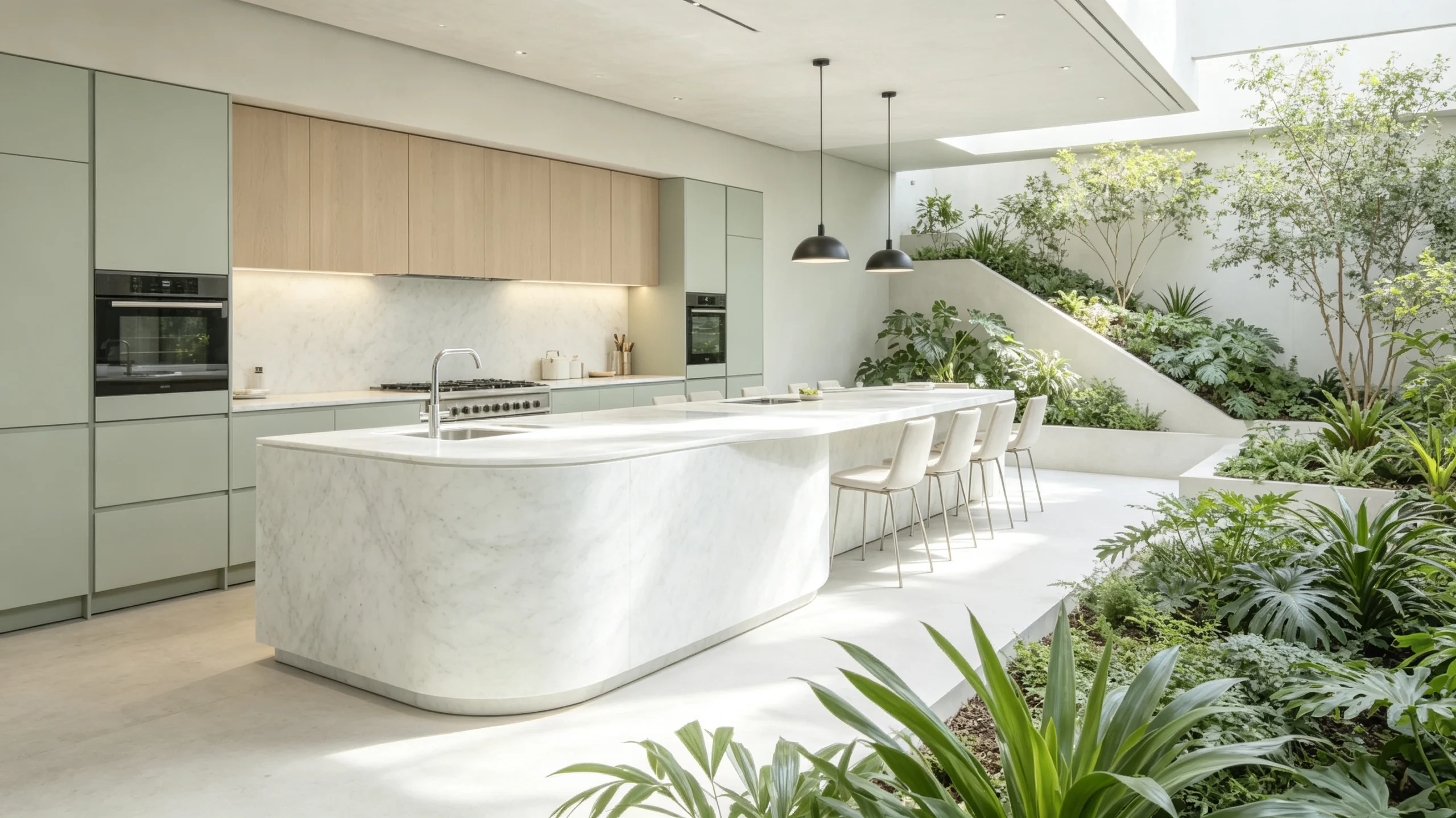 Valentino Zucchi Stones Marble Kitchen Island