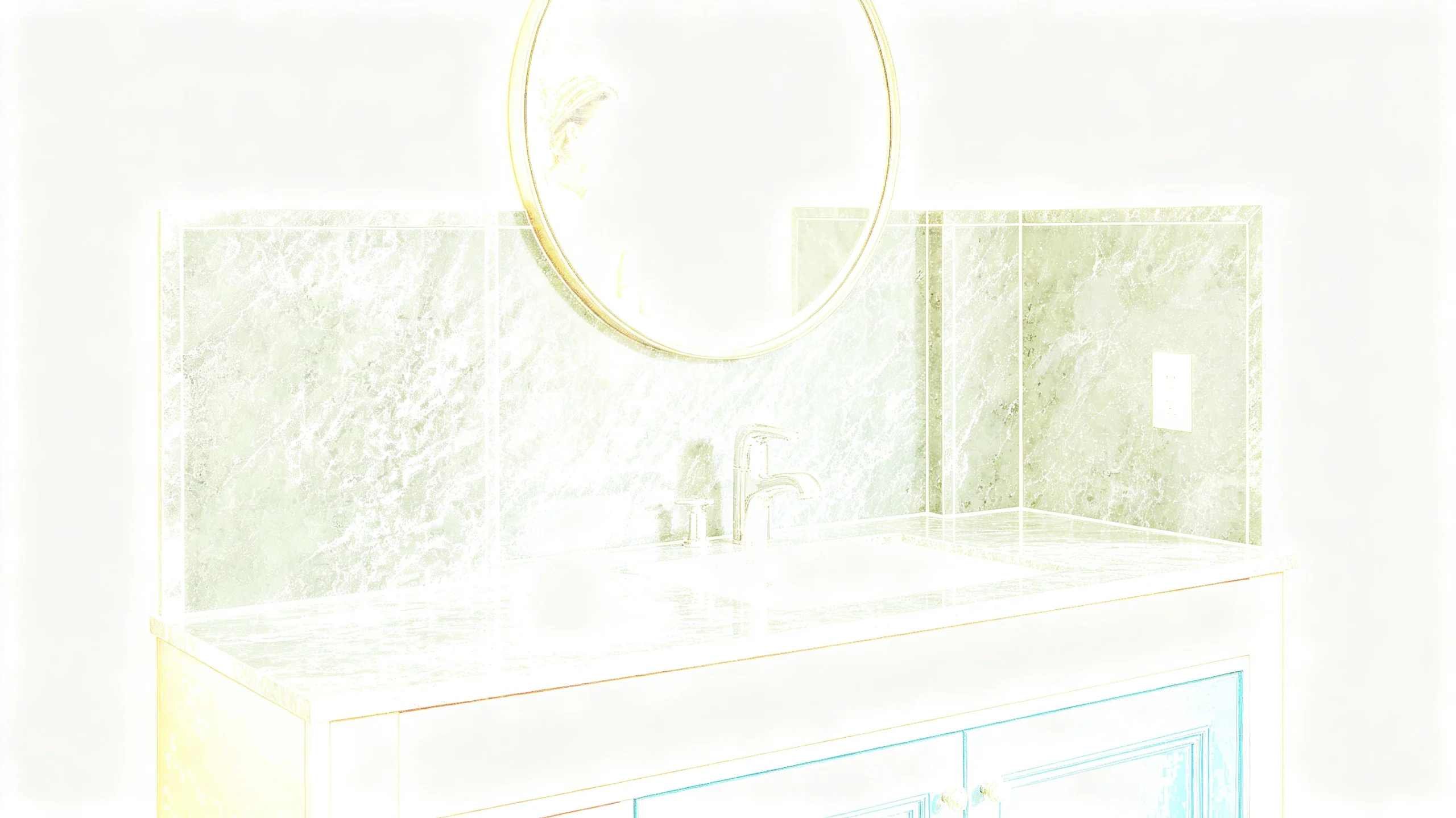 Verde Olio Rq Marble Bathroom Backsplash