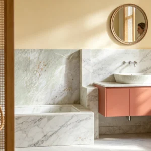 Verdo Levanto Rq Marble Bathroom Backsplash