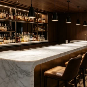 White Carrara Extra Marble Bar