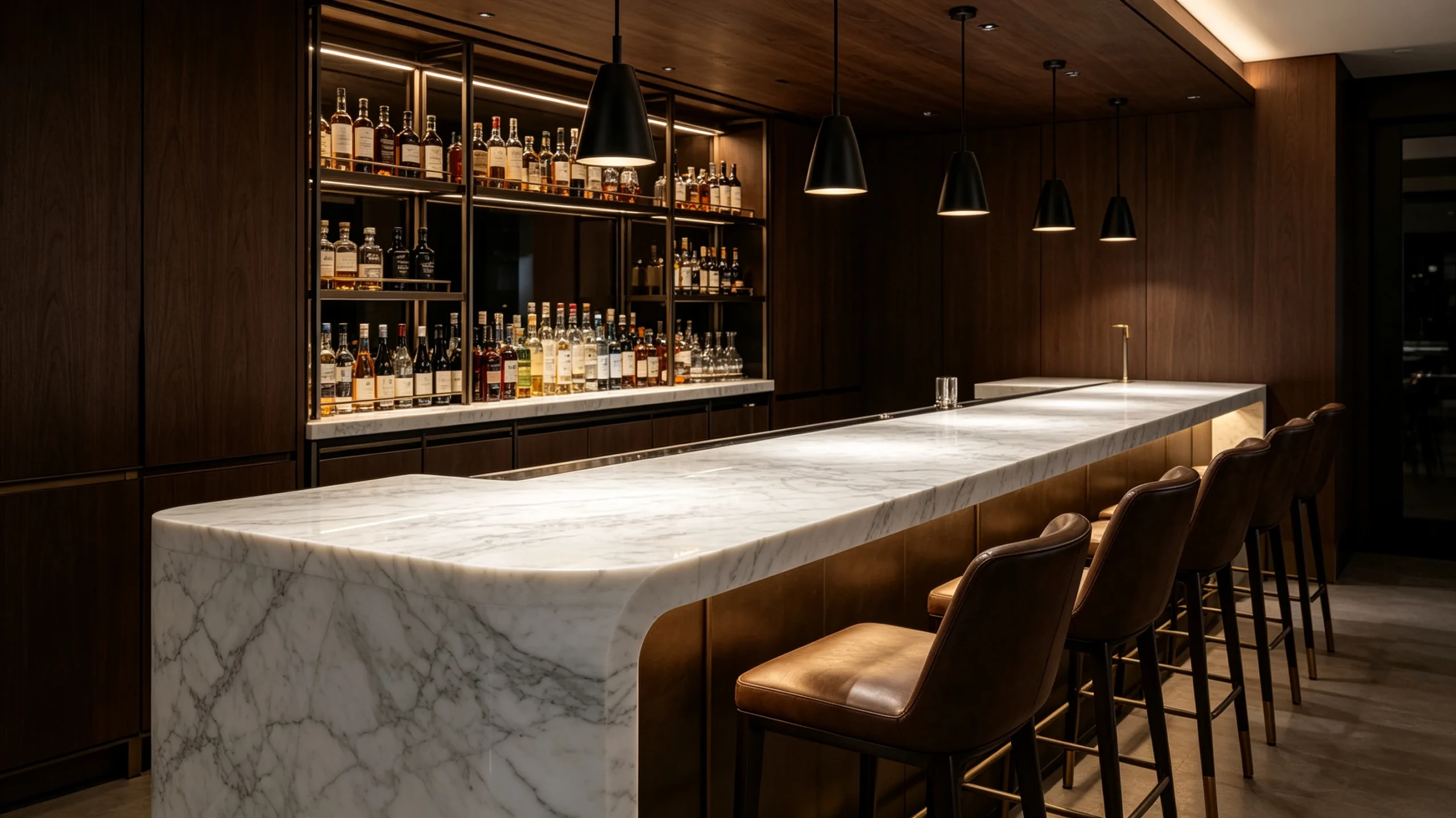 White Carrara Extra Marble Bar
