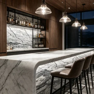 White Soapstone Marble Bar